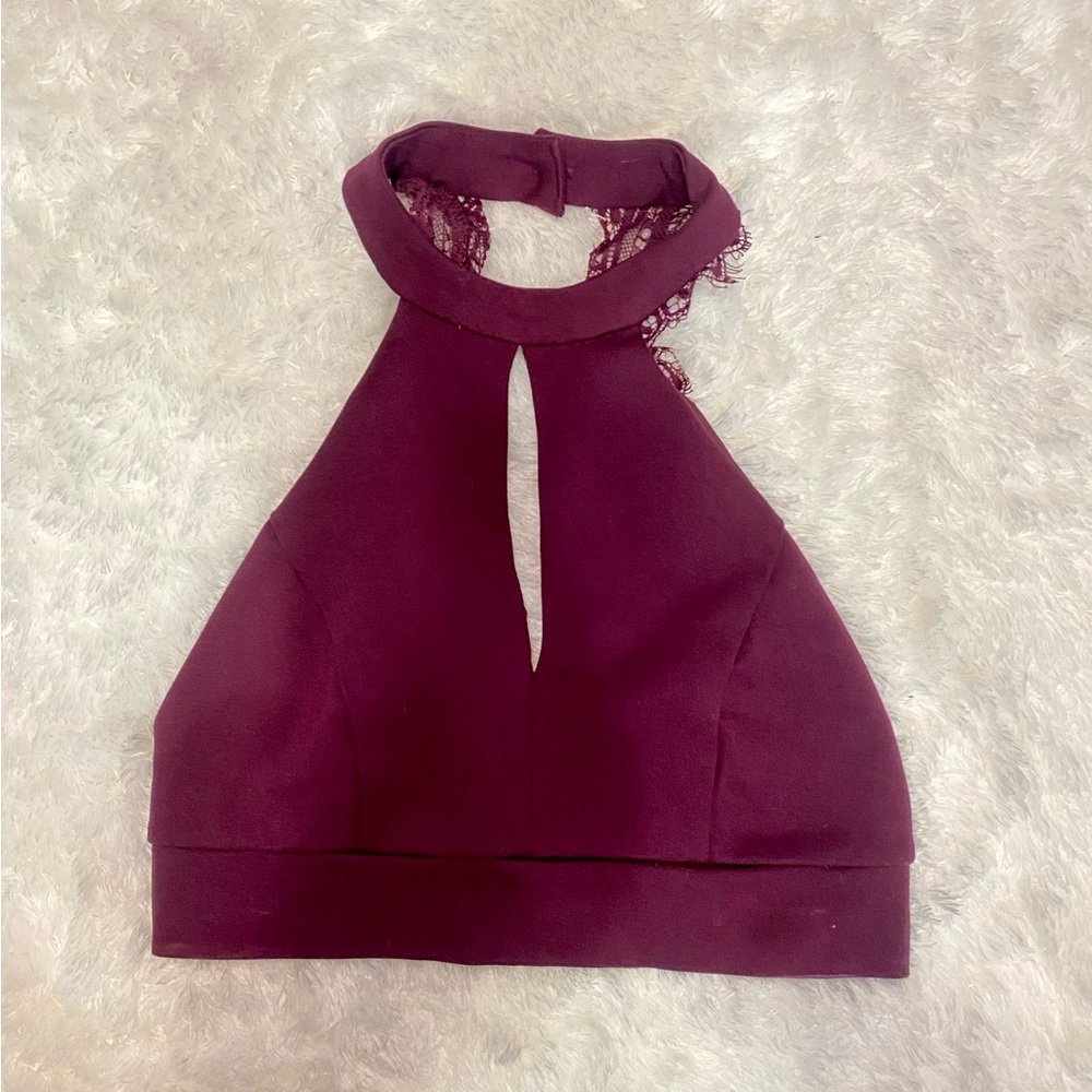 Purple halter top